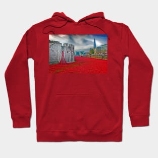 Tower of London Red Poppies England UK Hoodie